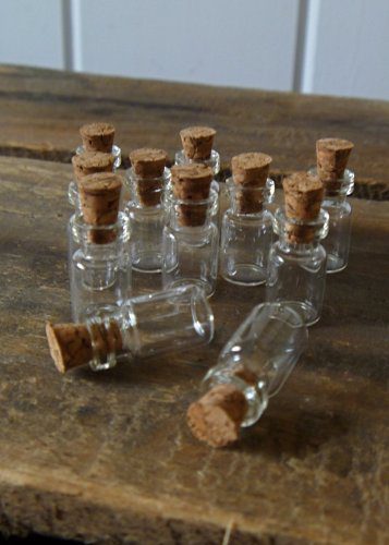 Miniature-Glass-Bottle-with-Cork-10 Large & Small Glass Bottles With Cork Toppers