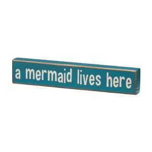 A-Mermaid-Lives-Here-Vintage-Coastal-Mini-Wood-Sign-8-in-0-300x300 Wooden Beach Signs & Coastal Wood Signs