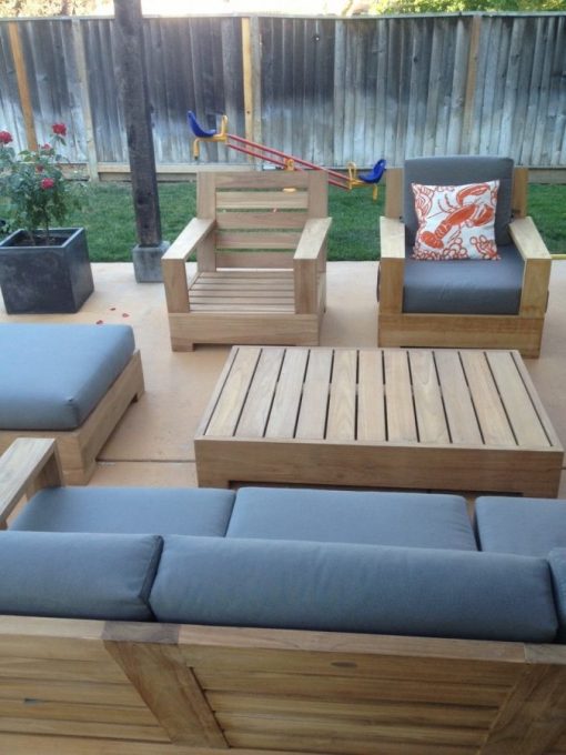 wholesaleteak 4pc teak patio sofa set
