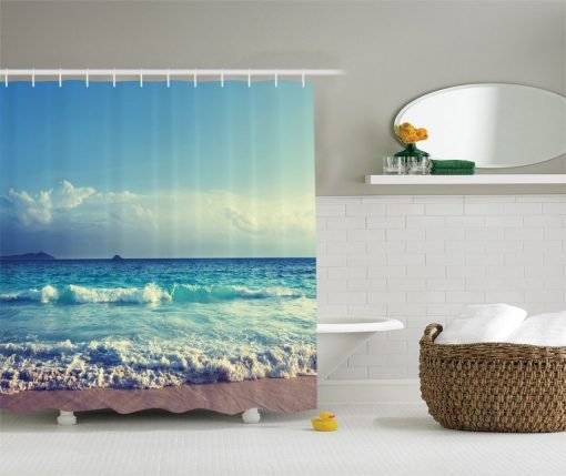 Ambesonne Bright Ocean Day Shower Curtain
