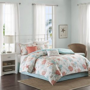 3-coral-starfish-seashell-bed-in-a-bag-300x300 Coral Bedding Sets and Coral Comforters