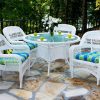 Tortuga White Outdoor 5PC Wicker Dining Set