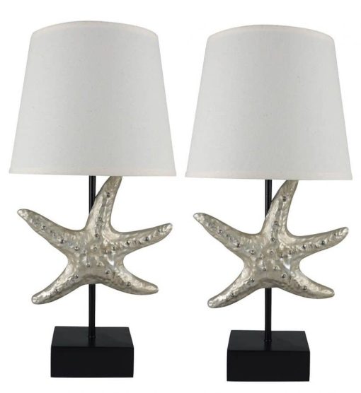 Urbanest Dusty Silver Starfish Table Lamps