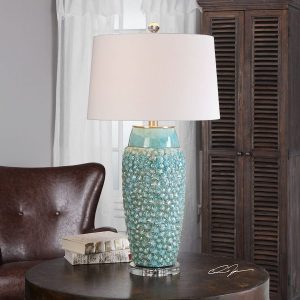 17b-textured-turquoise-embossed-coastal-table-lamp-300x300 Discover the Best Beach Table Lamps