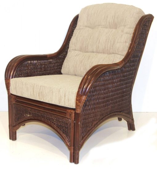 Rattan Cushioned Wicker Chair