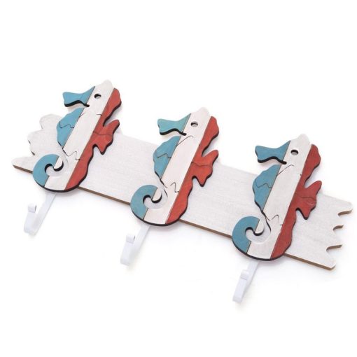 Red, White, and Blue Seahorse Hanging Hooks