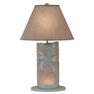 Coastal Living Palm Tree Scene Table Lamp
