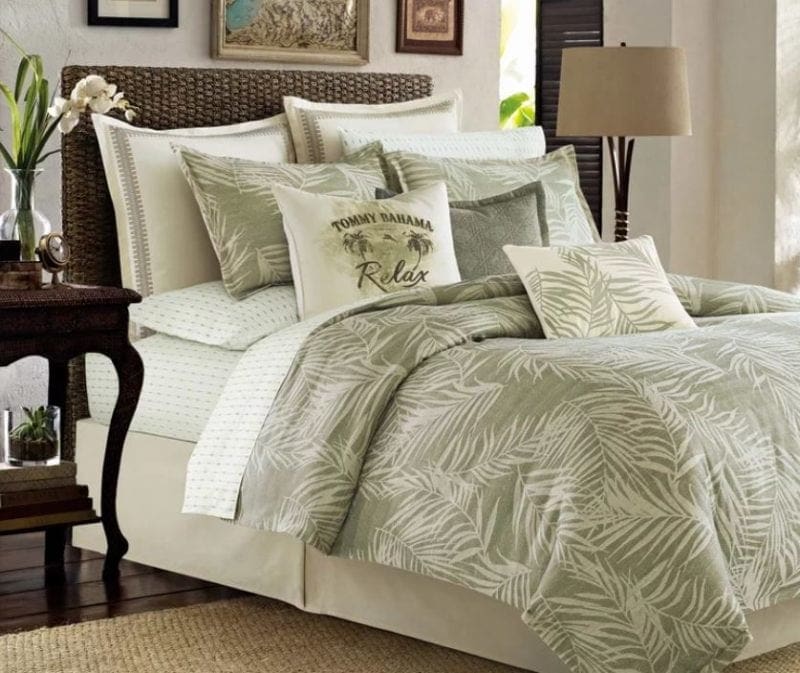 Palms-Away-Tommy-Bahama-Bedding-Set-800x673 Palm Tree Bedding Sets & Comforters & Quilts