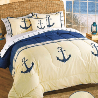 The-Lakeside-Collection-Newport-4-Pc.-FQ-Comforter-Set Anchor Bedding Sets and Anchor Comforter Sets