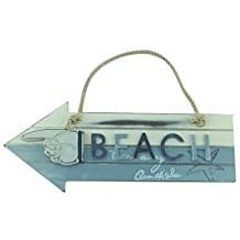 arrow-pointing-finger-shaped-beach-wooden-sign Wooden Beach Signs & Coastal Wood Signs
