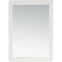 rectangle-bath-vanity-mirror-white-frame-diy Seashell Mirrors and Capiz Mirrors