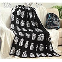 Brandream-White-and-Black-Pineapple-Kids-Crib-Blankets Pineapple Bedding Sets & Quilts & Duvet Covers