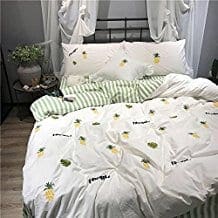 Luxury-Embroidery-Bedding-Set-Twin-3-PC-Cotton-Duvet-Cover-Set Pineapple Bedding Sets & Quilts & Duvet Covers