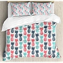 Pineapple-Duvet-Cover-Set-by-Ambesonne Pineapple Bedding Sets & Quilts & Duvet Covers
