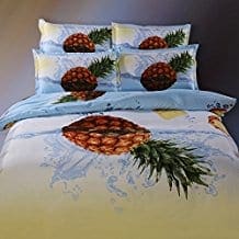 Suncloris4pcs-Queen-Size-Duvet-Cover-Set Pineapple Bedding Sets & Quilts & Duvet Covers