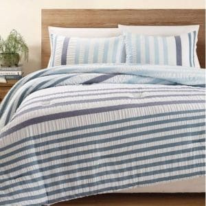 Blue Striped Bedding