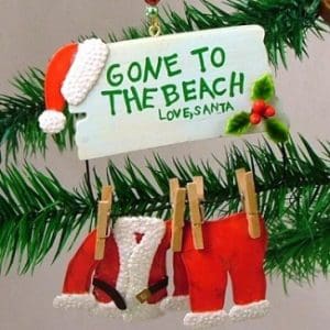 Santa Beach Ornaments