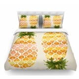 happy-pineapples-by-judith-loske-featherweight-duvet-cover Pineapple Bedding Sets & Quilts & Duvet Covers