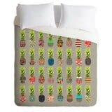 pineapple-party-lightweight-duvet-cover Pineapple Bedding Sets & Quilts & Duvet Covers