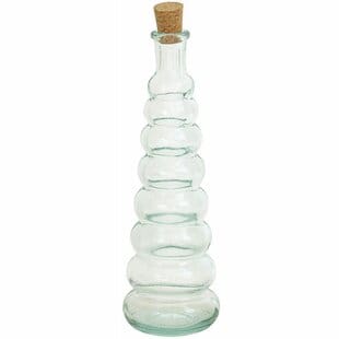 4.1ozORecycledGlassBottleWithCorkDecorativeBottle Large & Small Glass Bottles With Cork Toppers