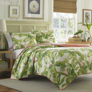 AregadaDockReversibleQuiltSet Palm Tree Bedding Sets & Comforters & Quilts