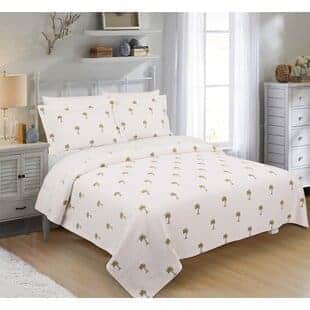 DutrathePalmSingleCoverlet Palm Tree Bedding Sets & Comforters & Quilts