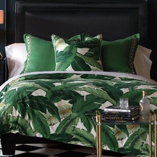 LaniaPalmButtonTuftedSingleComforter Palm Tree Bedding Sets & Comforters & Quilts
