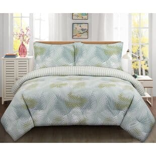 WymPalmsReversibleComforterSet Palm Tree Bedding Sets & Comforters & Quilts