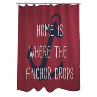 AnchorDropsSingleShowerCurtain Best Anchor Shower Curtains
