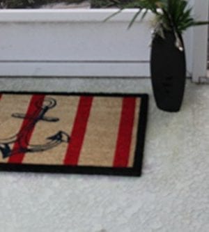 A1 Home Collections Anchor Red And Black Coir Doormat