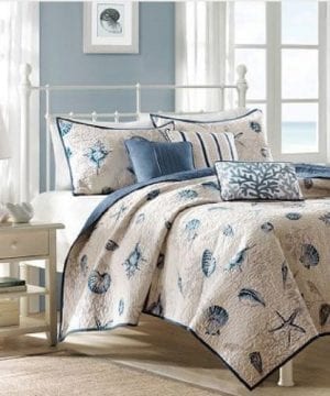 Seashell And Starfish Beach House Nautical Quilt Set