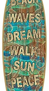 SJT41303-Beach-Signs-5-x-16-Surfboard-Wood-Plaque-Sign-0-164x300 Wooden Beach Signs & Coastal Wood Signs