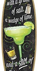SJT41305-Margarita-Take-life-with-a-grain-of-salt-a-wedge-of-lime-and-a-shot-of-Tequila-5-x-16-Surfboard-Wood-Plaque-Sign-0-164x300 Wooden Beach Signs & Coastal Wood Signs