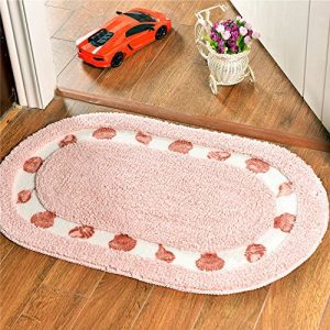Stay Young Decorative Floral Rural Style Beautiful Seashell Pattern Shaggy Area Rug Soft Non Slip Absorbent Doormat Floor Mat Bath Mat Bedroom Carpet 4060cm Oval 0 300x300