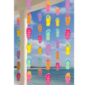 Amscan Sun Sational Summer Luau Colorful Flip Flops String Decorations 6 Piece Multi Color 119 X 67 0 300x300