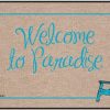 High Cotton Outdoor Mat Welcome Paradise 0 100x100