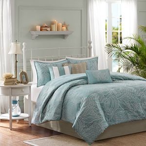 Soft Blue Seashells Starfish Beach House Island CAL King Comforter Set 7 Piece Bed In A Bag HOMEMADE WAX MELT 0 300x300
