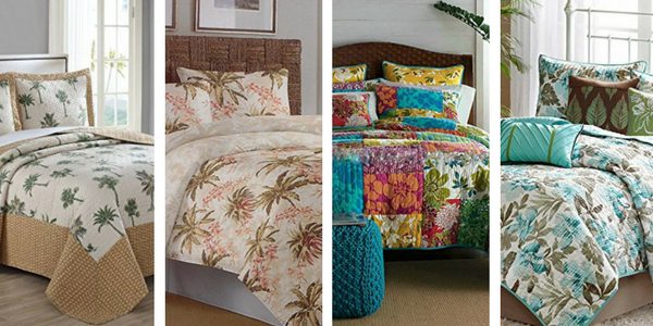 Hawaii Themed Bedding Sets Beachfront, Hawaiian Quilt Duvet Cover