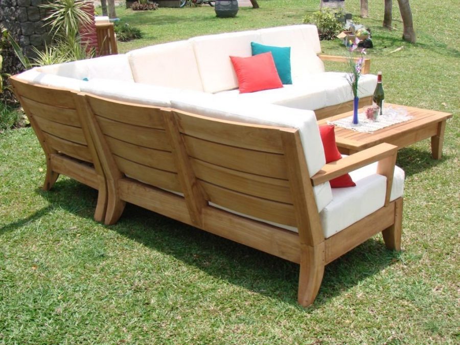 Teak Outdoor Sectional Sofa Set, Bristol Teak Outdoor Patio Furniture
