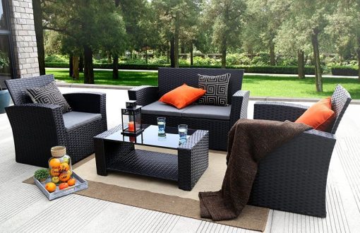 baner garden outdoor wicker furniture set