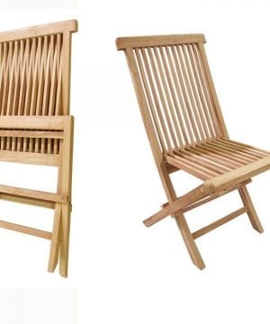 D Art Collection Teak Crestwood Folding Chairs