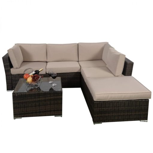 giantex sectional cushion wicker sofa