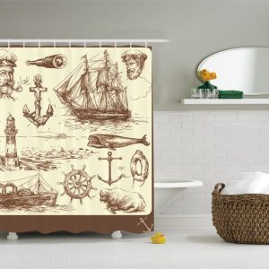 Perfect Nautical Themed Shower Curtain