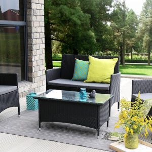 baner garden wicker sofa set