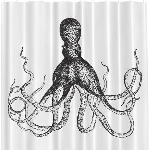 20-Octopus-Beach-Theme-Shower-Curtain-300x300 Beach Shower Curtains & Nautical Shower Curtains