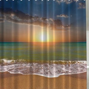 Ocean Beach Sunrise Shower Curtain