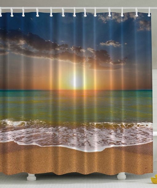 Ocean Beach Sunrise Shower Curtain