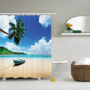 Boat on the Beach Shower Curtain