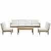 lexmod 7pc outdoor teak sofa set
