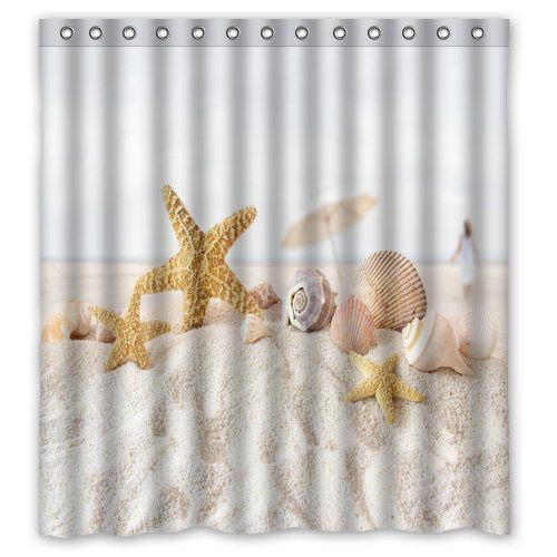 Seashells on the Sand Shower Curtain